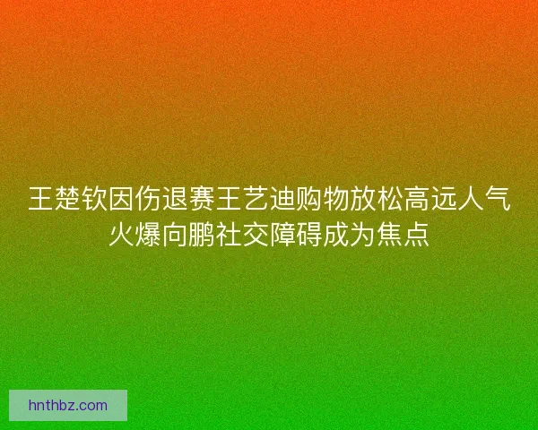 王楚钦因伤退赛王艺迪购物放松高远人气火爆向鹏社交障碍成为焦点